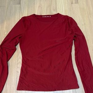 Abercrombie & Fitch Soft Collection Red Long Sleeve Top